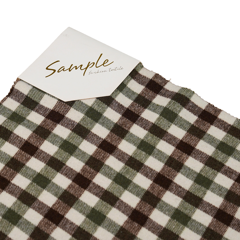 100 % annet, 410G/M grønt, brunt og hvitt, tweedgarn, ML-701234