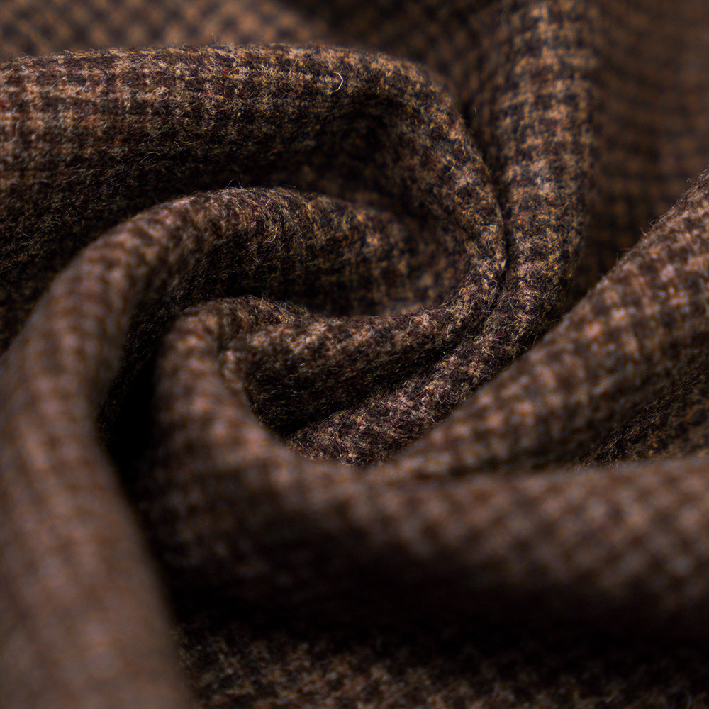 60 % ull, 30 % polyester, 10 % annen fiber, 300 g/m, blandet kaffe + rød bønnepasta hirse, flanellstoff, ML-S06-050